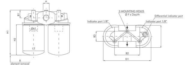 FA141G10B70R1 Leitungsfilter (Rücklauffilter)