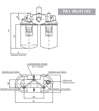 FA141G10BB7R000 Leitungsfilter (Rücklauffilter)