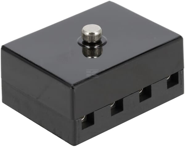 Sicherungskasten aus Keramik, 4-polig, 12/24 V, Schraubklemmen
