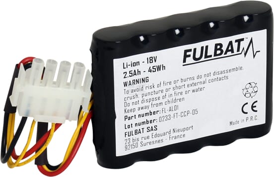 Fulbat, Batterie, 18V, 94 x 69 x 25.5mm