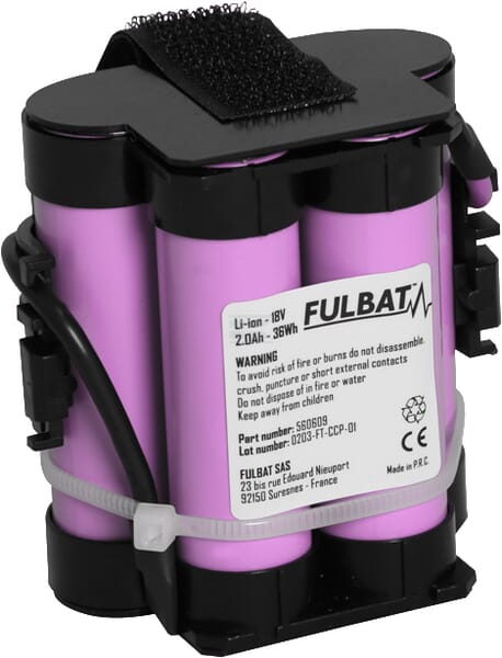 Fulbat, Batterie, 18V, 70.5 x 66 x 57mm