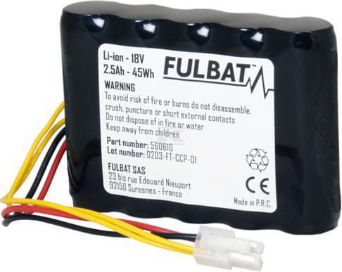 Fulbat, Batterie, 18V, 91.5 x 67 x 26mm