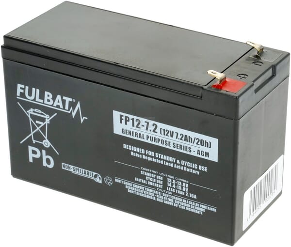 Fulbat, Starterbatterie, 12V, 7.2Ah, 151 x 65 x 94mm