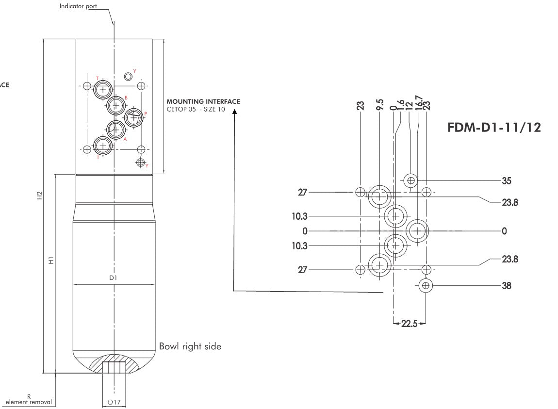 FDMD112G10BBDWVX5 Hydraulik-Druckfilter