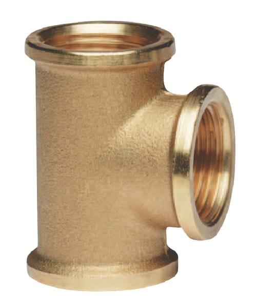Messing T-Stück 3xIG 1 1/4"