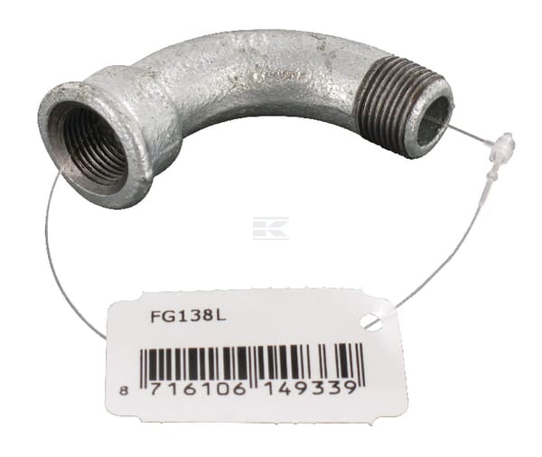Bogen 90° IG/AG verzinkt 3/8"