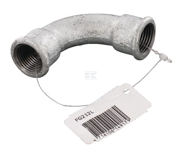 Bogen 90° IG/IG verzinkt 1/2"
