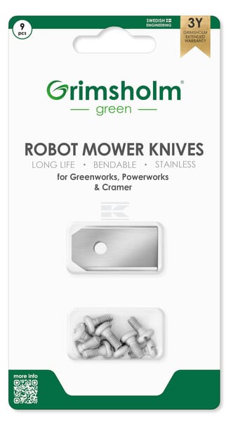 Klingen für Greenworks, Powerworks, Cramer, 9 Stück