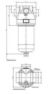 FH420D140000BB7D0S000S0 Leitungsfiltergehäuse (Druckfilter)