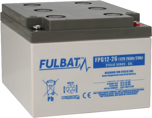 Fulbat, Batterie, 12V, 26Ah, 166 x 175 x 125mm Cycling Gel