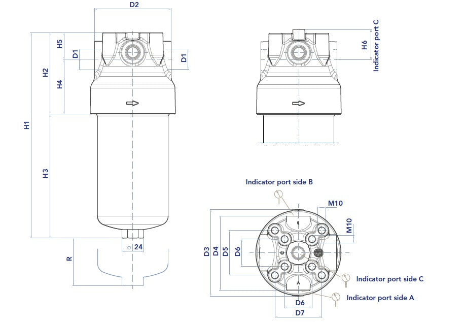 FPG22B08DNFC5DCX Leitungsfilter (Druckfilter)