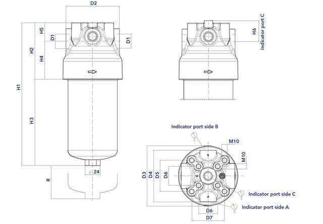 FPG22B08DNFC5DCX Leitungsfilter (Druckfilter)