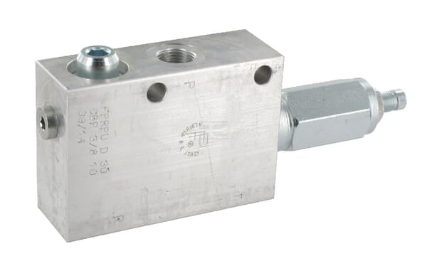 Überdruckventil 2-Wege 1/4 BSP 40 - 120 bar