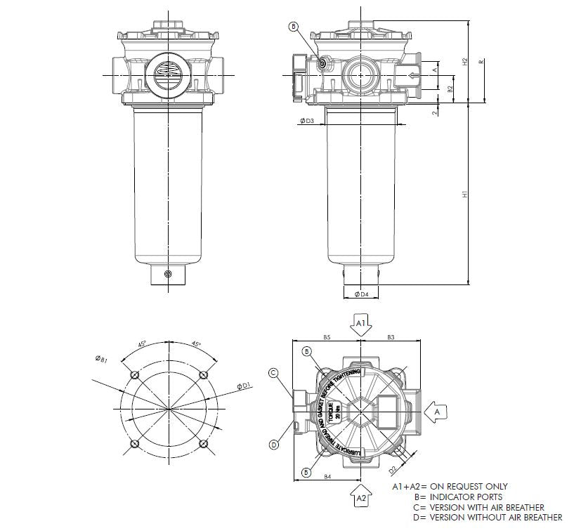 FR64R131G10BBB6000B000 Rücklauffilter