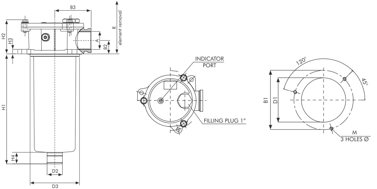FRTR143G10BBB70C000S0 Leitungsfilter (Rücklauffilter)