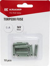 Sicherung, Torpedo, 5A,  Gelb, 25mm, Kramp