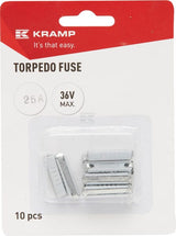 Sicherung, Torpedo, 25A,  Blau, 25mm, Kramp