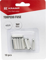 Sicherung, Torpedo, 40A,  Grau, 25mm, Kramp