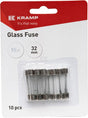 Sicherung, Glas, 15A,  Transparent, 32mm, Kramp
