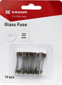 Sicherung, Glas, 25A,  Transparent, 32mm, Kramp