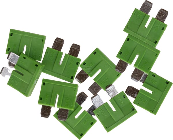 Sicherung, Stecksicherung, Standard, 30A,  Grün, 19mm, 10Stk., Kramp