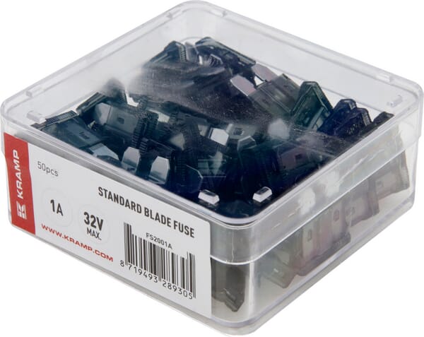Sicherung, Stecksicherung, Standard, 1A,  Schwarz, 18.5mm, Kramp