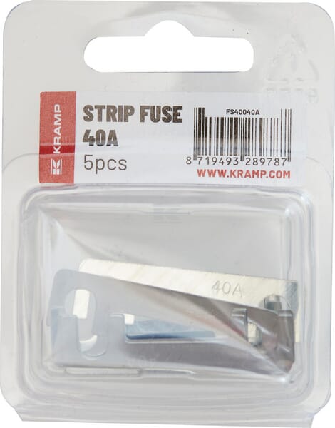 Sicherung, Streifen, 40A,  Grau, 40mm, Kramp