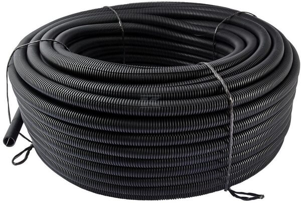Schutzschlauch 13mm 100m flexibel gewellt, offen, schwarz