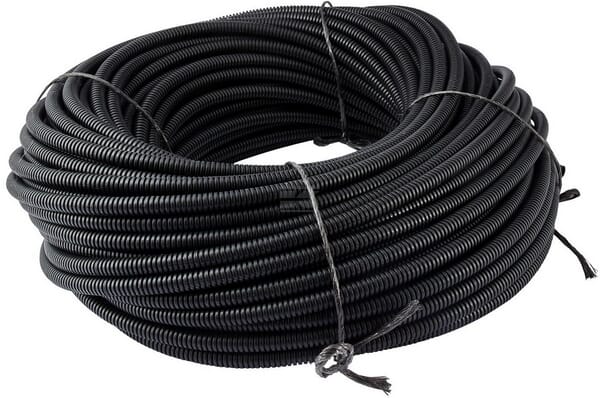 Schutzschlauch 16mm 50m flexibel gewellt, offen, schwarz