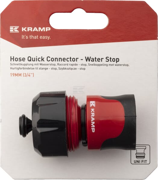Schnellkupplung mit Wasserstop 3/4"