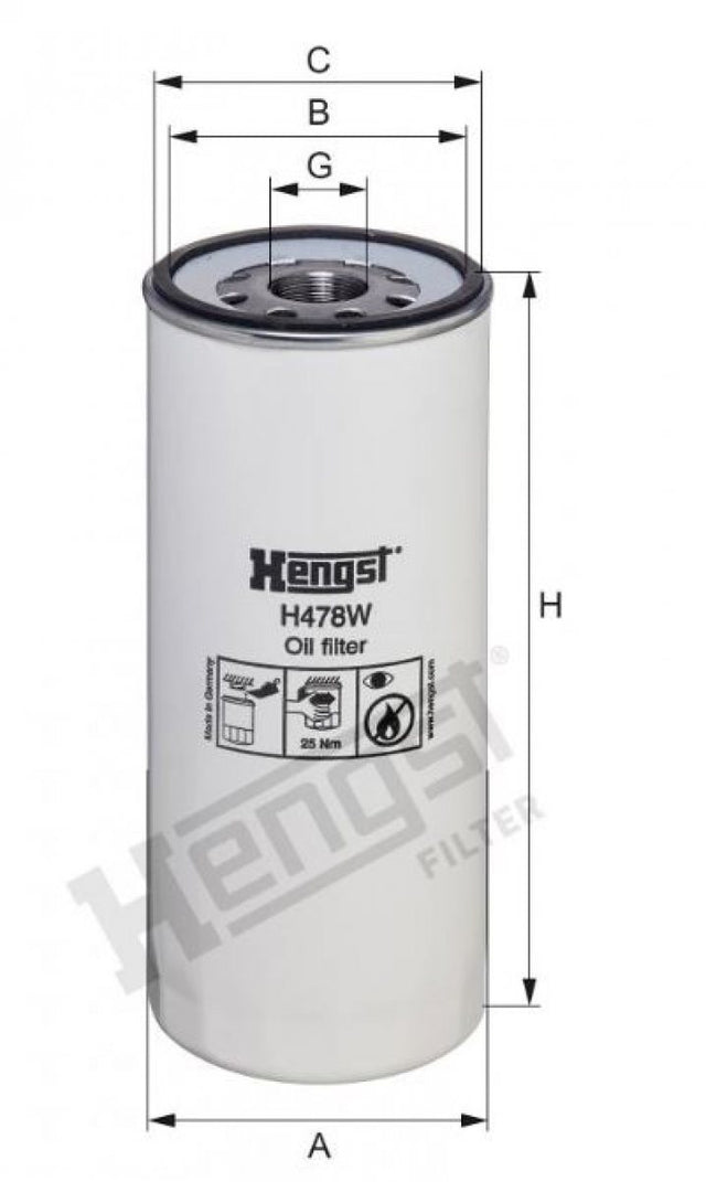 H478W Ölfilter SpinOn