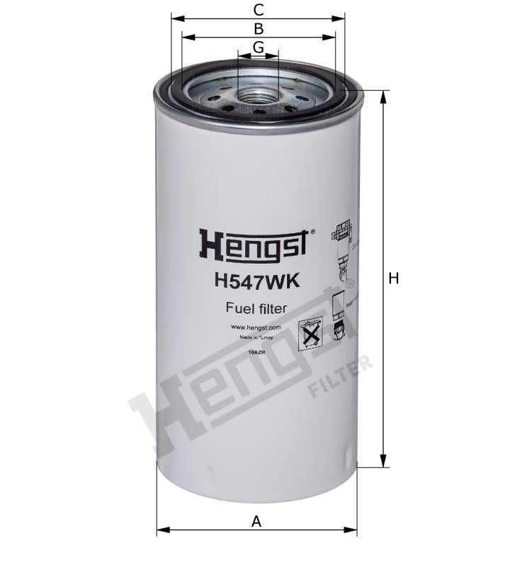 H547WK D424 Kraftstofffilter SpinOn