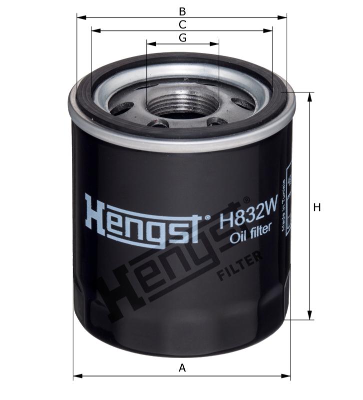 H832W Ölfilter SpinOn