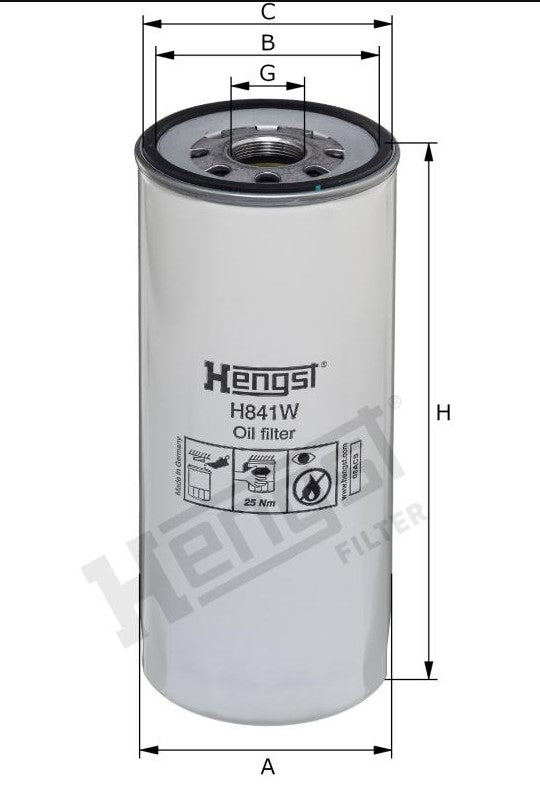H841W Ölfilter SpinOn