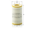 HU 718/5 x Ölfilterelement (metallfrei)