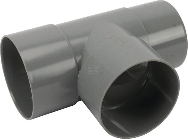 T-Stück, PVC, 80 mm, grau