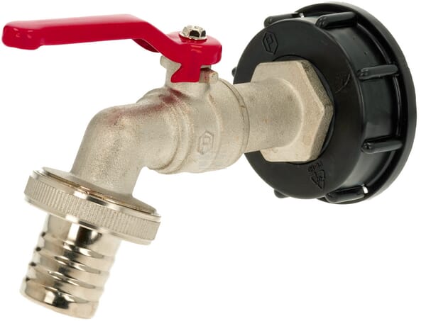 IBC-Adapter S60x6 mit Hahn 1"