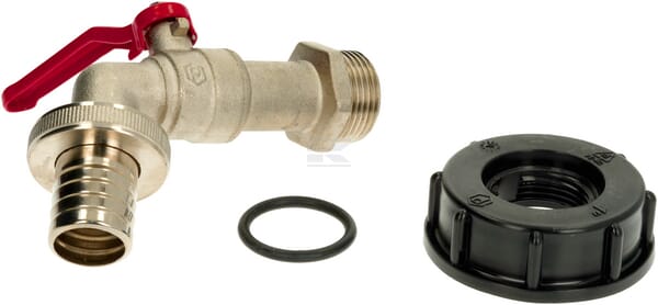 IBC-Adapter S60x6 mit Hahn 1"