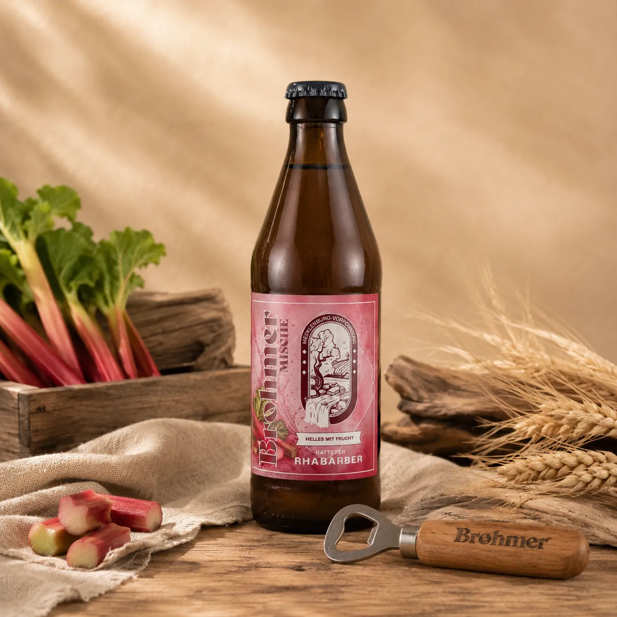 Inselmühle Usedom Brohmer Landbräu Rhabarber 0,33 l