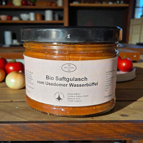 Inselmühle Usedom Wasserbüffel Gulasch