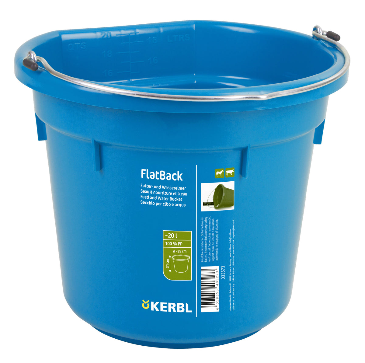 Kerbl Futter- und Wassereimer FlatBack