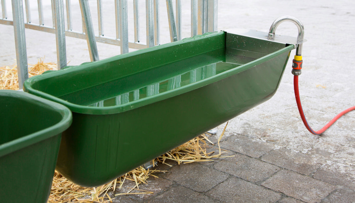 Kerbl Langfuttertrog mit Schwimmerventil