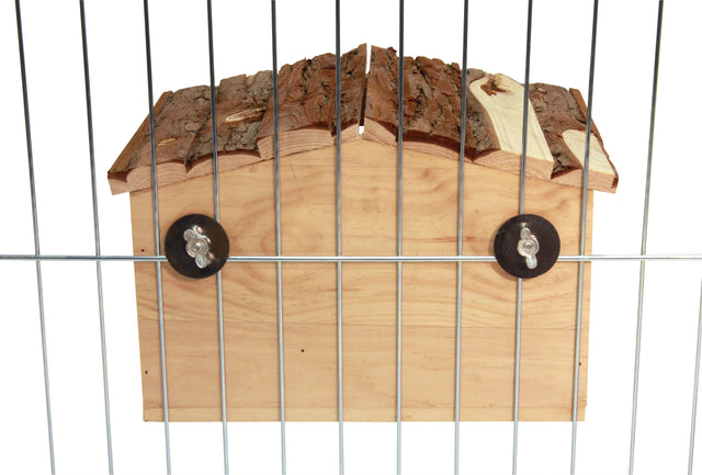 Kerbl Nagerhaus mit Gitterbefestigung Nature