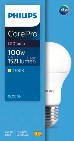 Kerbl Philips CorePro LED-Birne E27