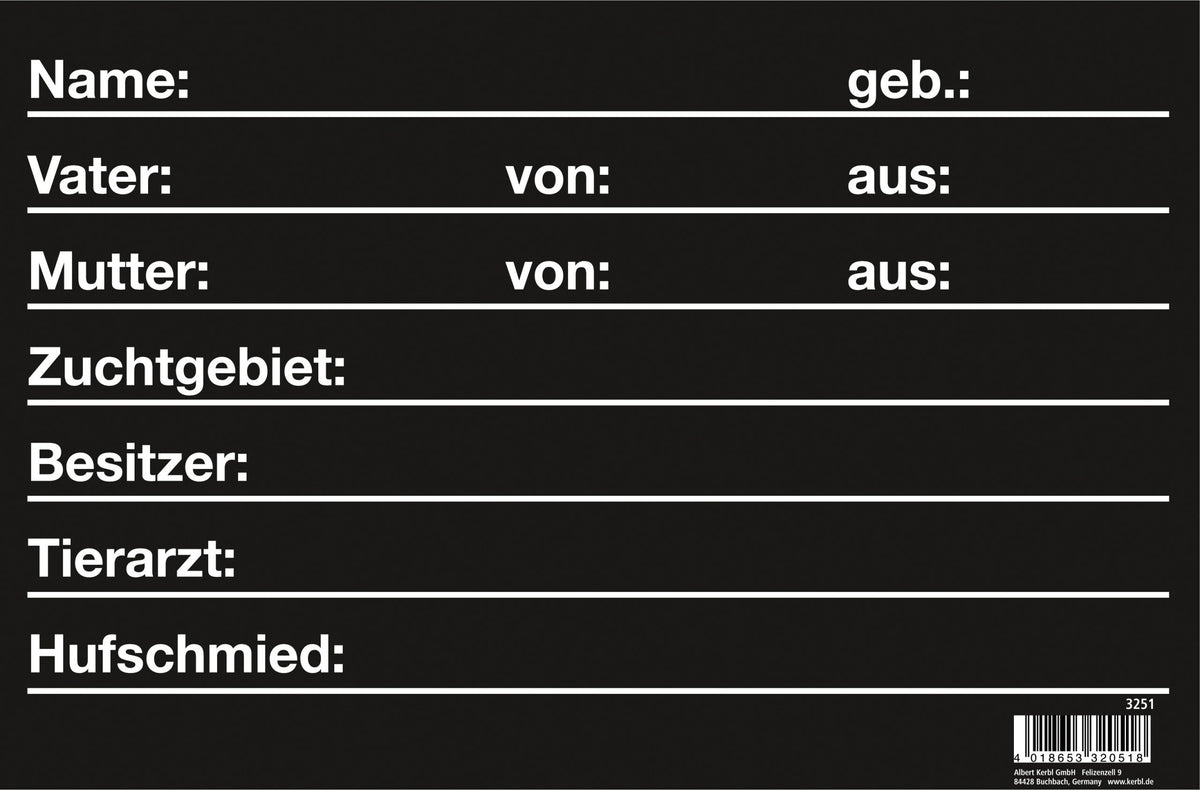 Kerbl Stalltafel