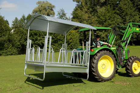 Kerbl Viereckraufe Standard mit Palisadenfressgitter