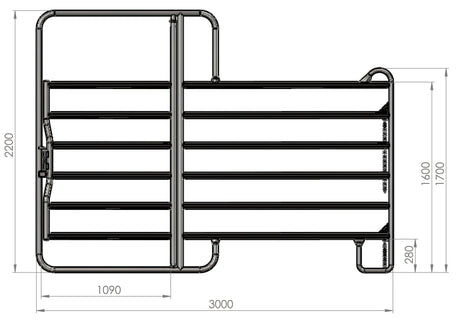 Kerbl Weidepanel mit Tor