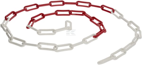 Kettendurchmesser 6x50x26 mm, Kunststoff, rot/weiß 