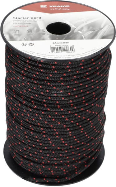 Starterseil, 4,5 mm x 100 m, schwarz