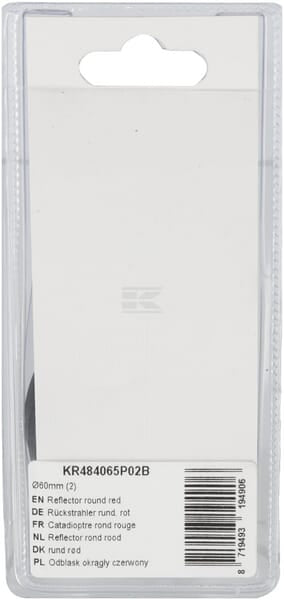 Reflektor rund rot Ø60mm (2)